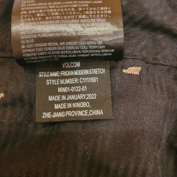 Volcom Frickin Modern Stretch Khaki Chinos-Sz 27 - Picture 7 of 12
